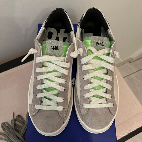 BRAND NEW P448 John Low Sneakers Glitter Green Bubble Wrap